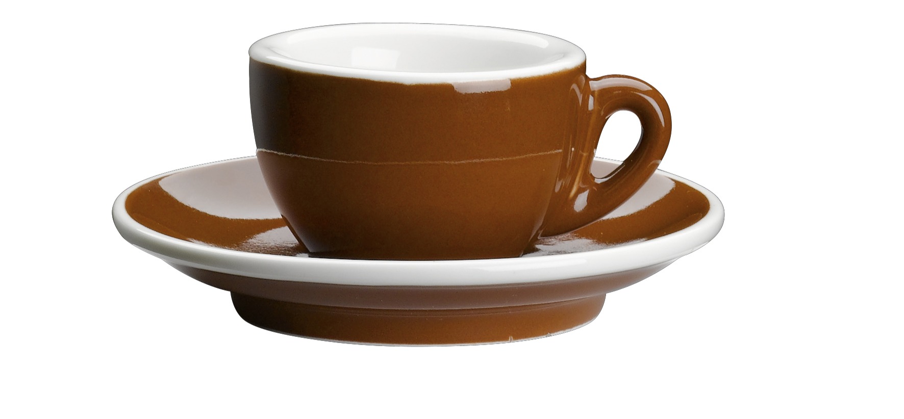 215045 ROMA Hnědý porcelánový šálek s podšálkem  50 ml Cilio